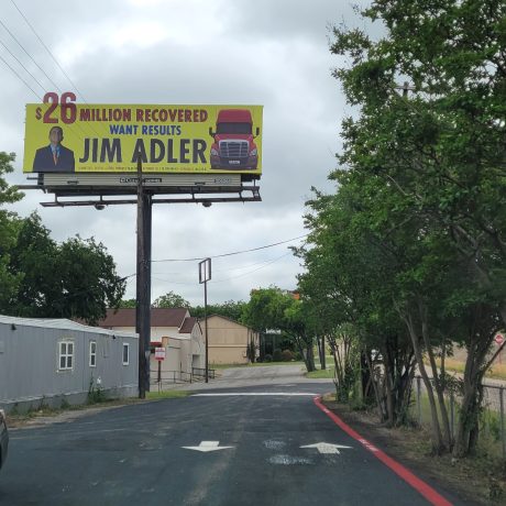 road with advertisement billboard