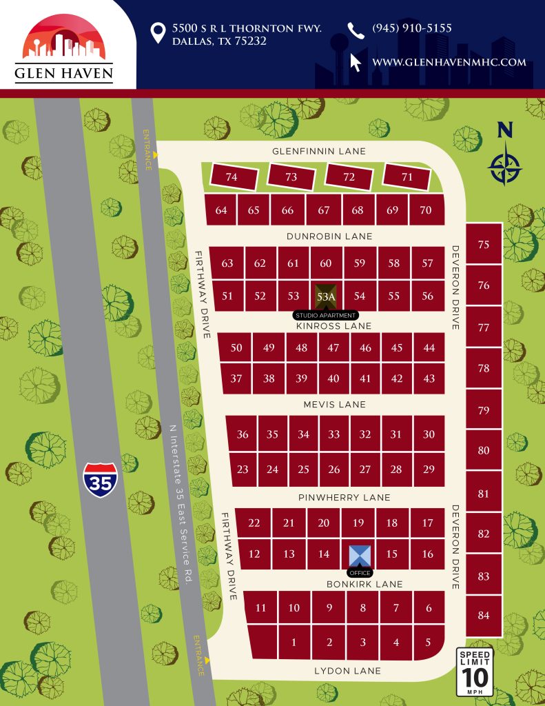 Glen Haven Park map